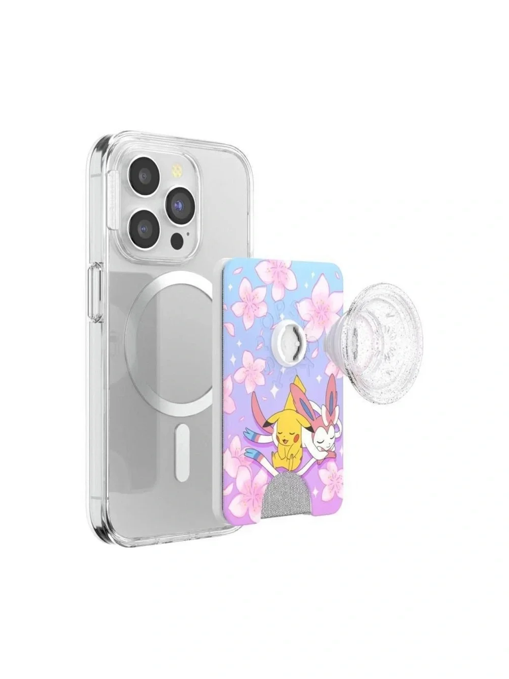 PopSockets Magnetic Phone Wallet with Grip and MagSafe Adapter Ring